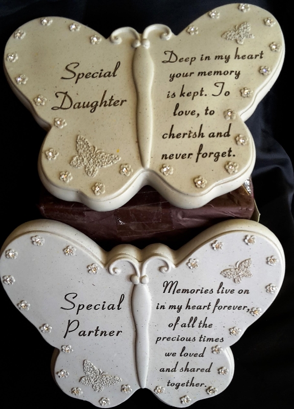 Gemmed Butterfly Plaques